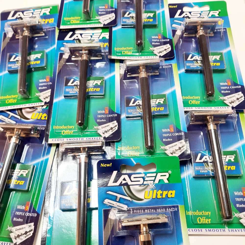 ItemLaser Ultra 3 Piece Metal Head Razor