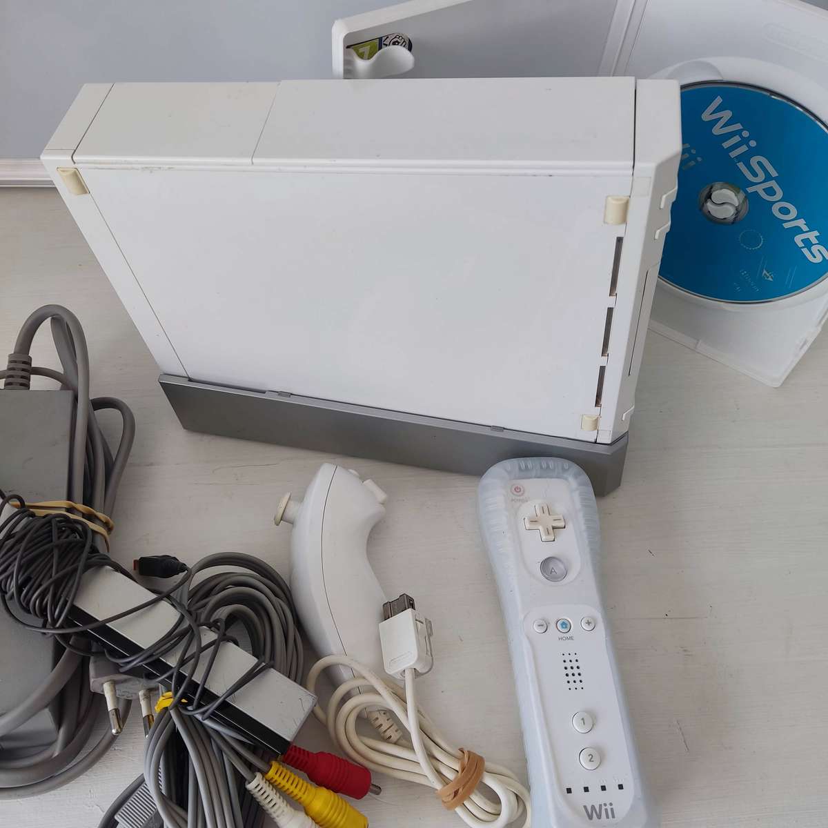 Nintendo Wii console and Wii Sports game