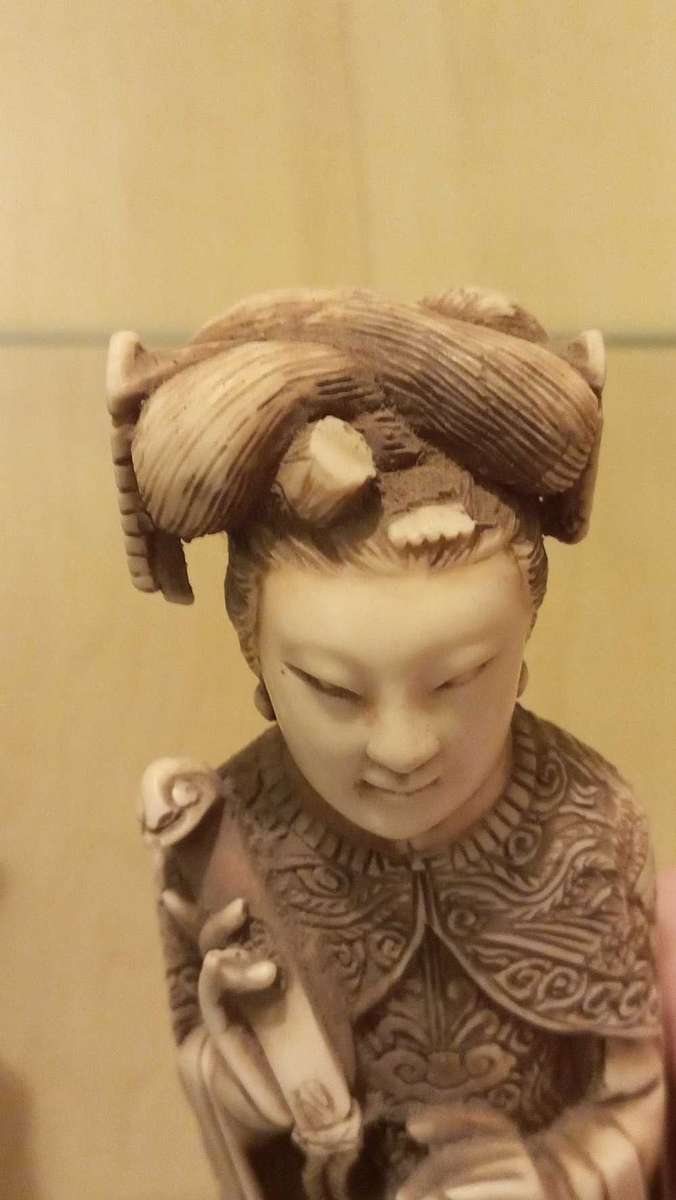 Vintage carved resin figurines