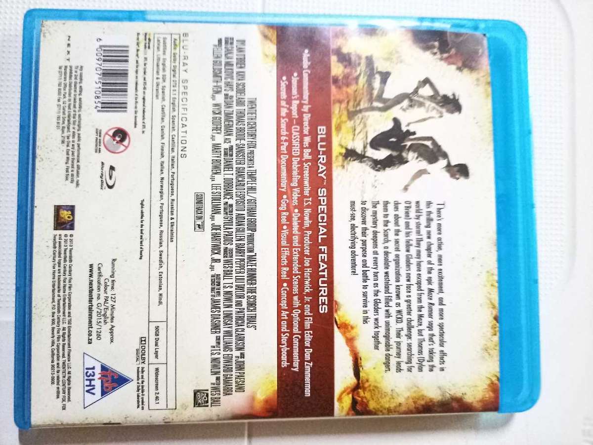 Maze Runner the Scorch Trials on Blu-ray