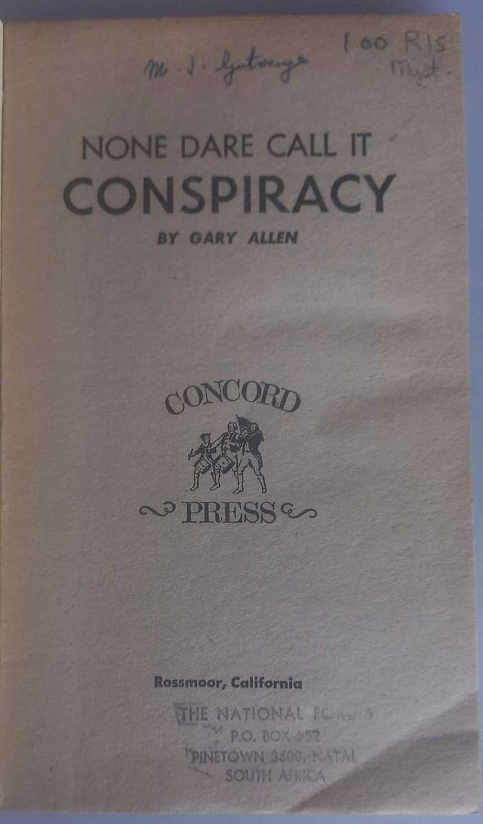 None dare call it conspiracy