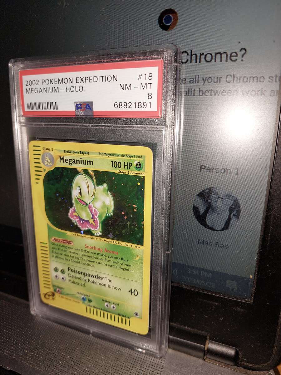 PSA POKEMON CARD -MEGANIUM PSA 8
