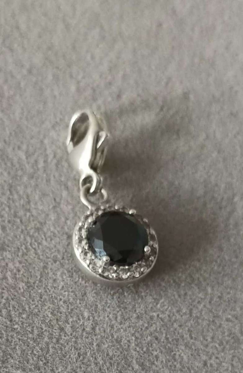 GORGEOUS 925 STERLING SILVER & BLACK ONYX TI SENTO MILANO CHARM 3.22g