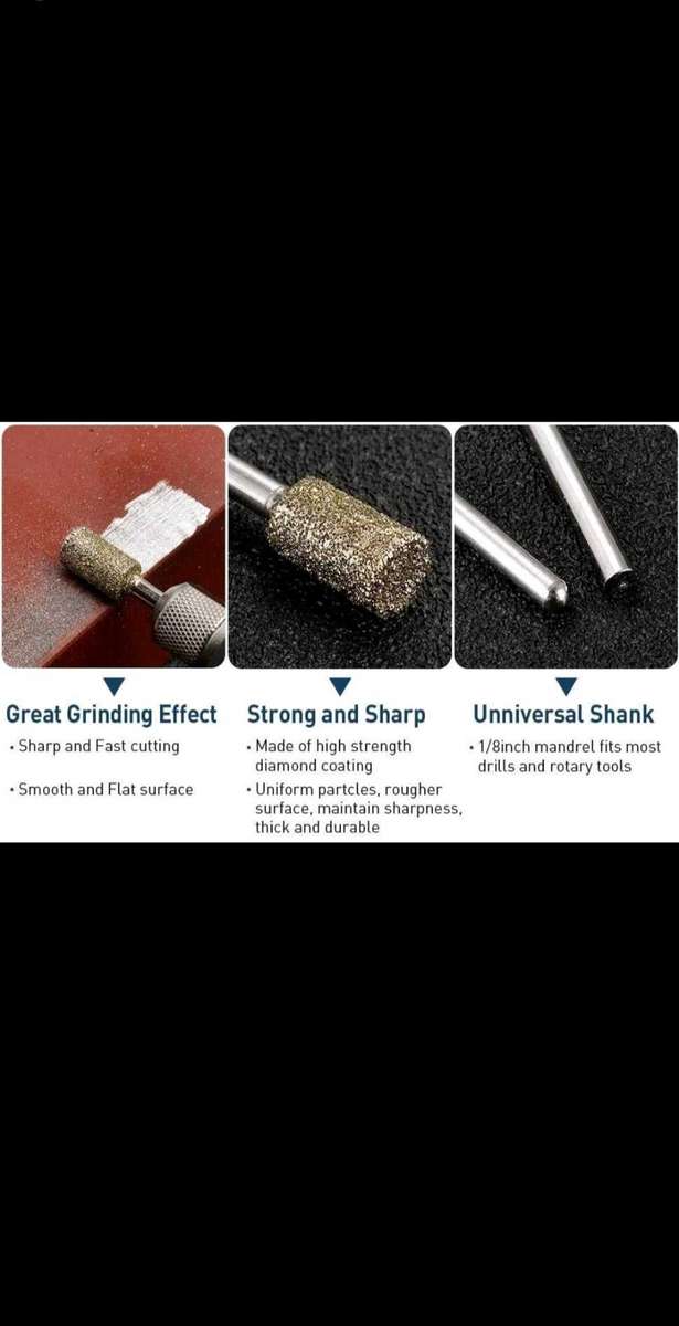 20pc Rhinestone Grinding burr diamond tip