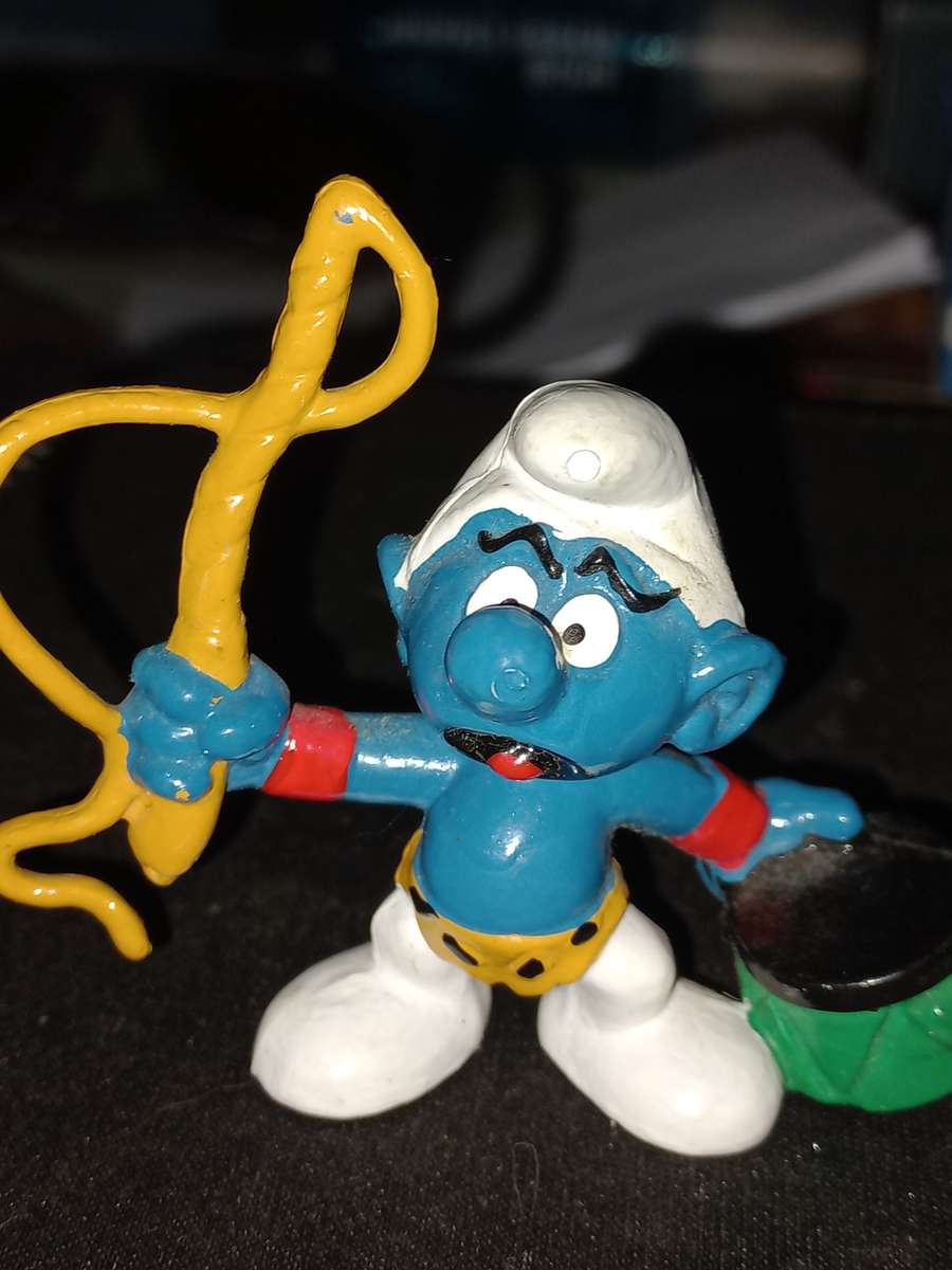 vintage Smurf Lion tamer leopard print pants.