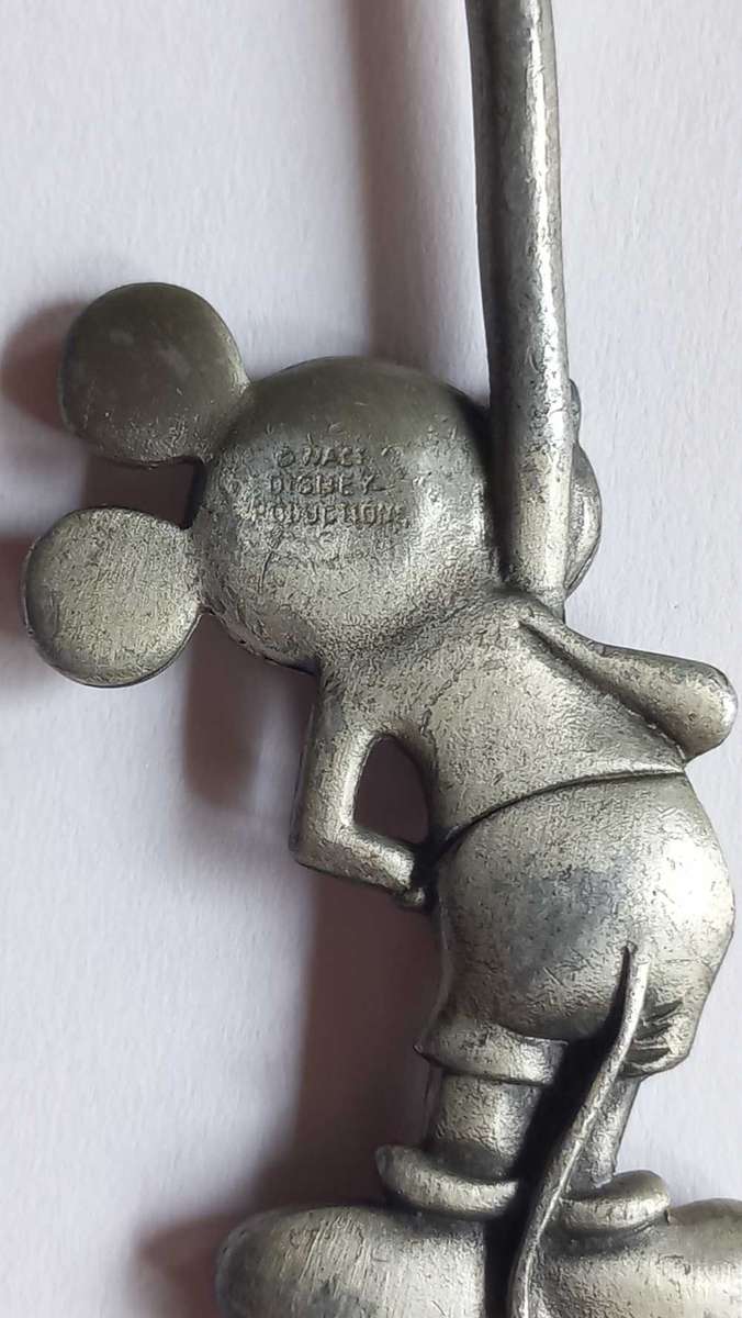 Pewter Mickey Mouse souvenir spoon