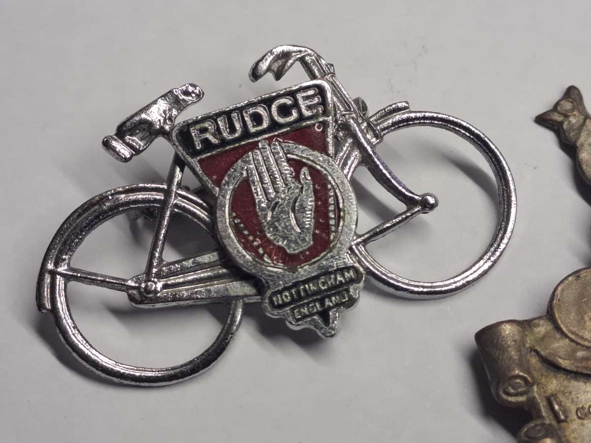 Antique cycling badges. Extremely rare. One from Italy, the other is British.