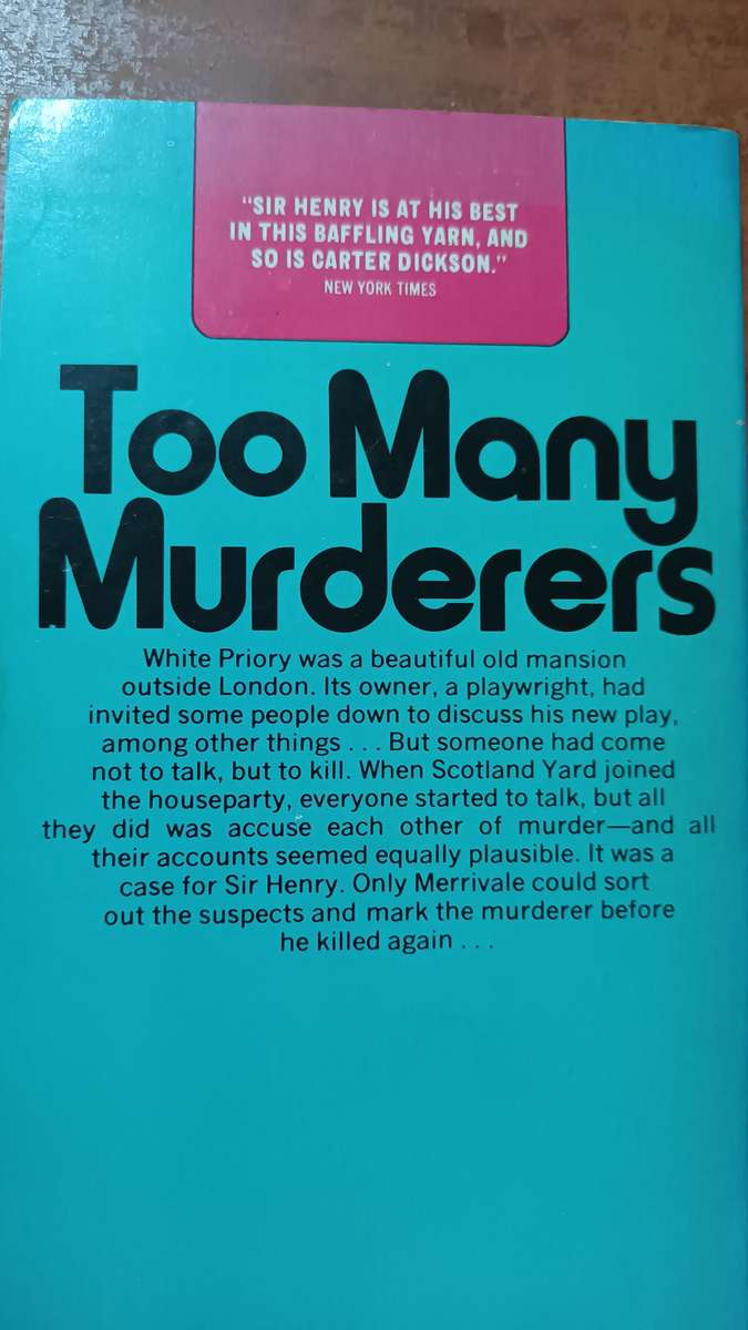 Carter Dickson. The White Priory Murders