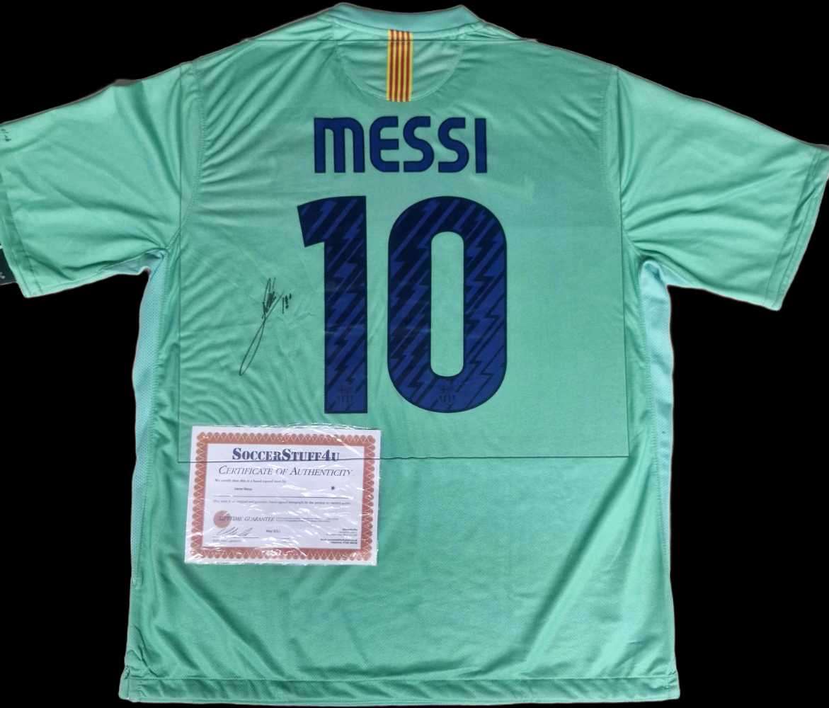 LIONEL MESSI Hand Signed Jersey Autographed Authentication