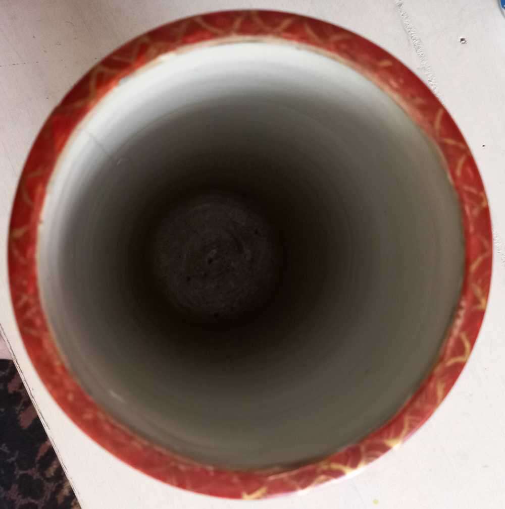 Rare Antique Dai Nippon Kutani Vase with Hairline Crack