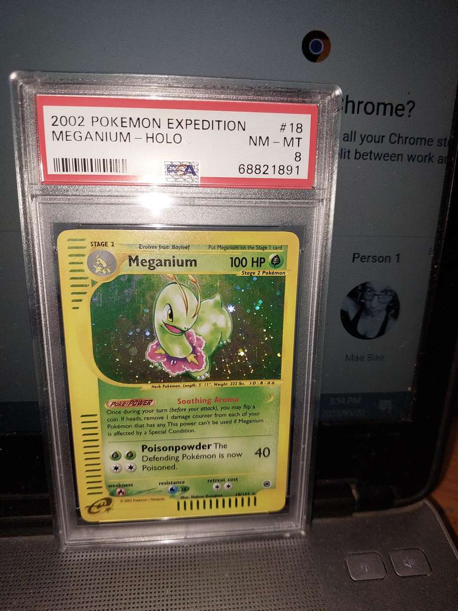 PSA POKEMON CARD -MEGANIUM PSA 8