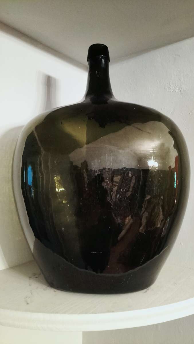 Large Dark Green Demijohn Bottle for Brendan only