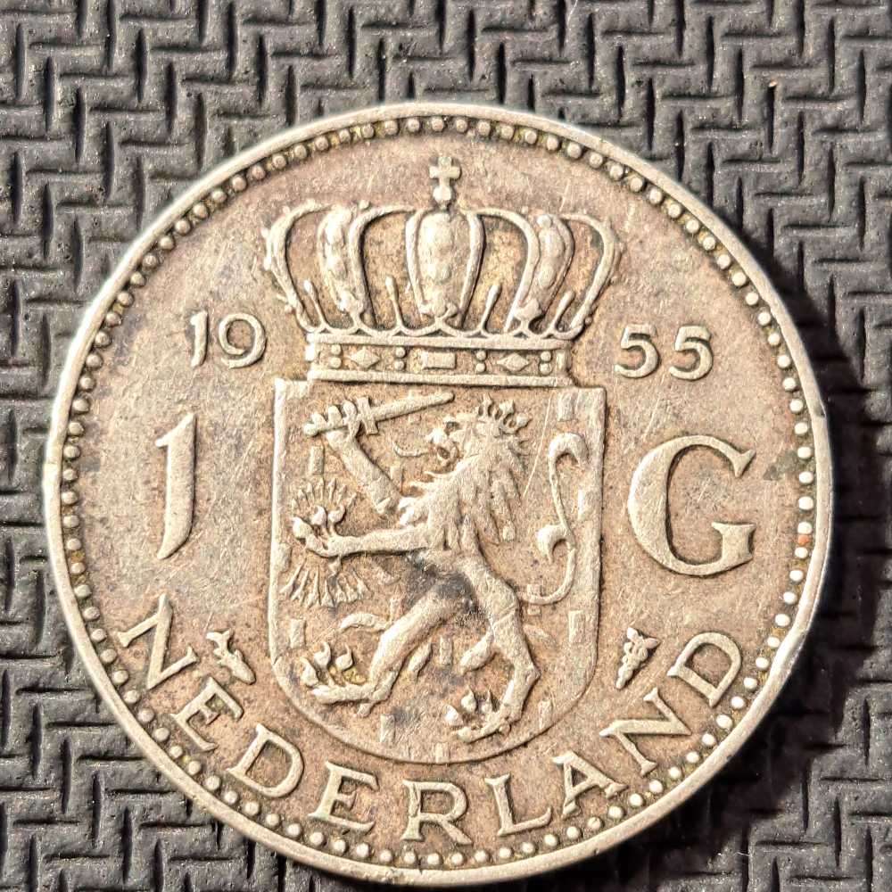 Silver coins, Netherlands, 1 Gulden x 5. One bid takes all