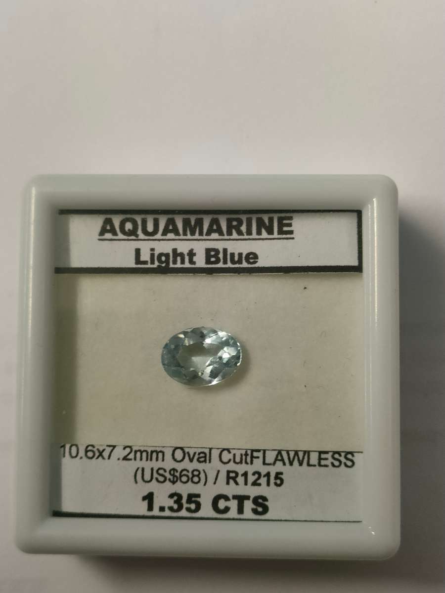 1.35 carat light blue aquamarine