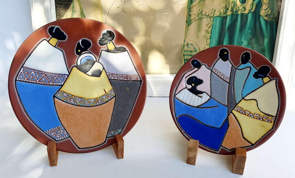 Vintage Kalahari Wall Hanging Terracotta Coated Plates