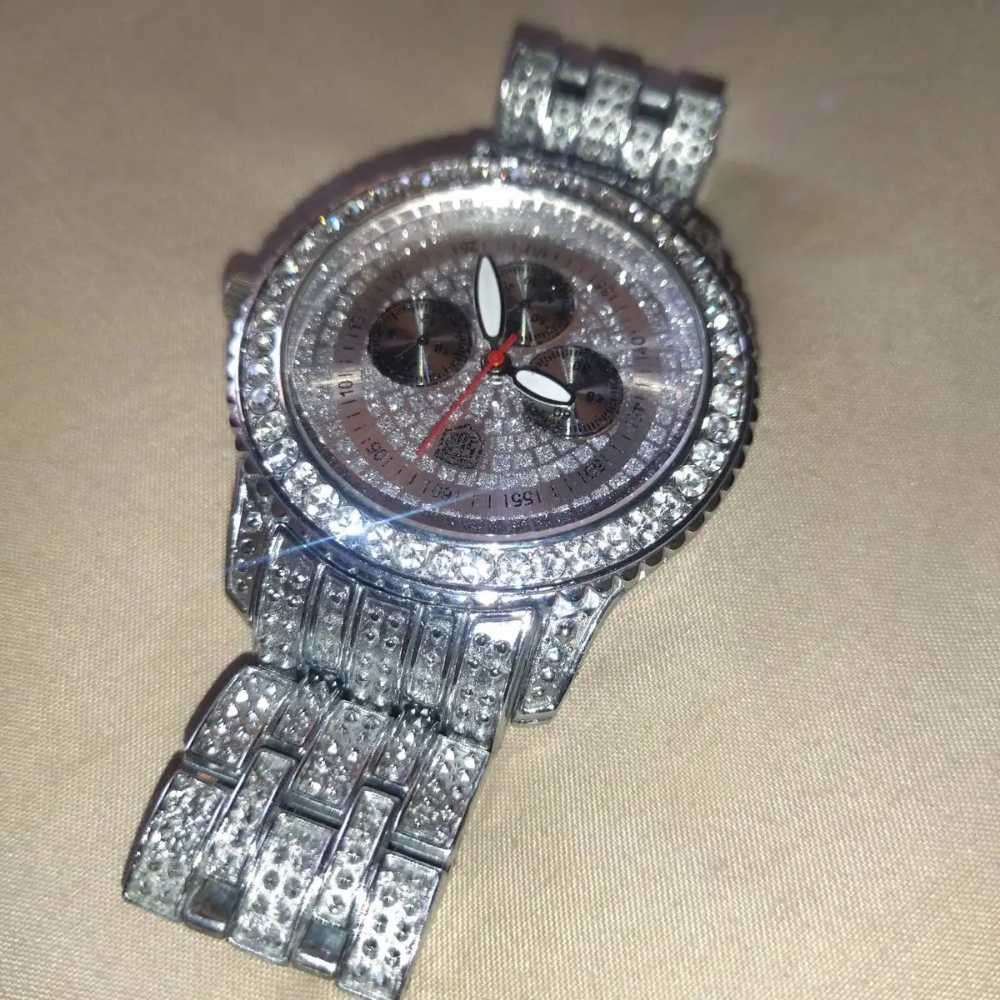 Iced Out Watch - Silver Plated