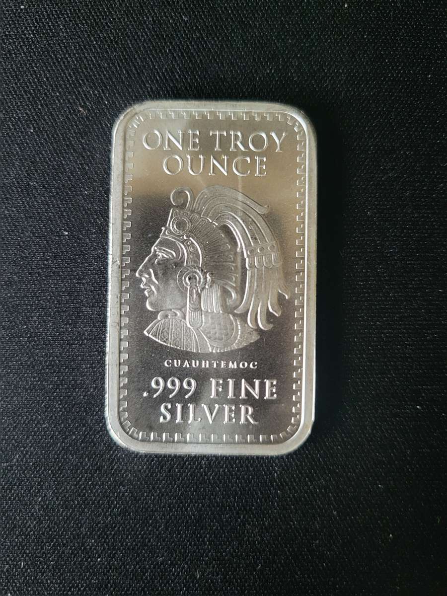 Aztec calendar 1 oz silver bar