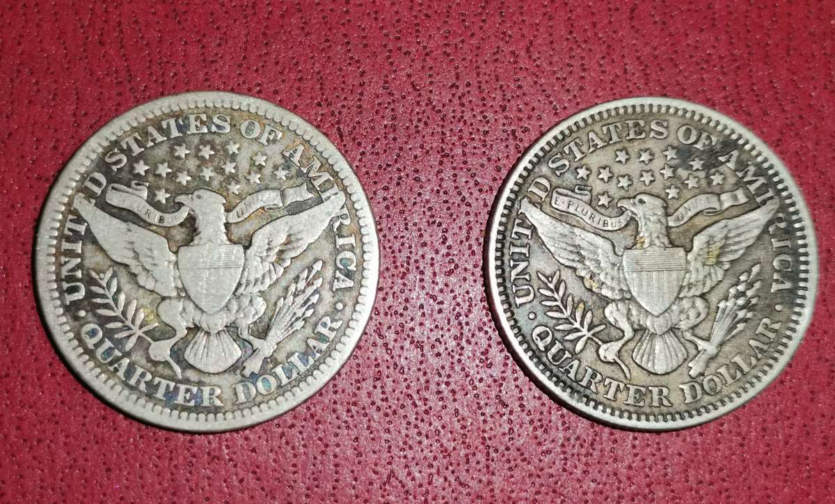 2 x USA Silver 1/4 Dollars