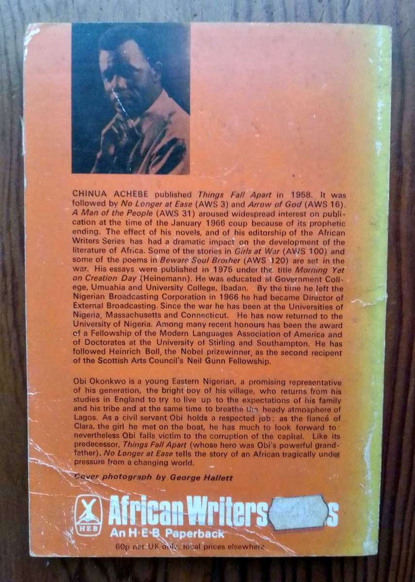 No Longer at Ease by Chinua Achebe (African Writers Series)