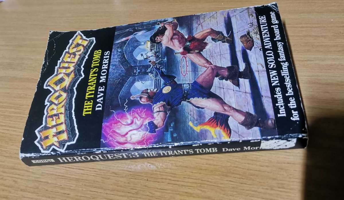 Vintage 1993 Hero Quest The Tyrants Tomb By Dave Morris Paperback Book