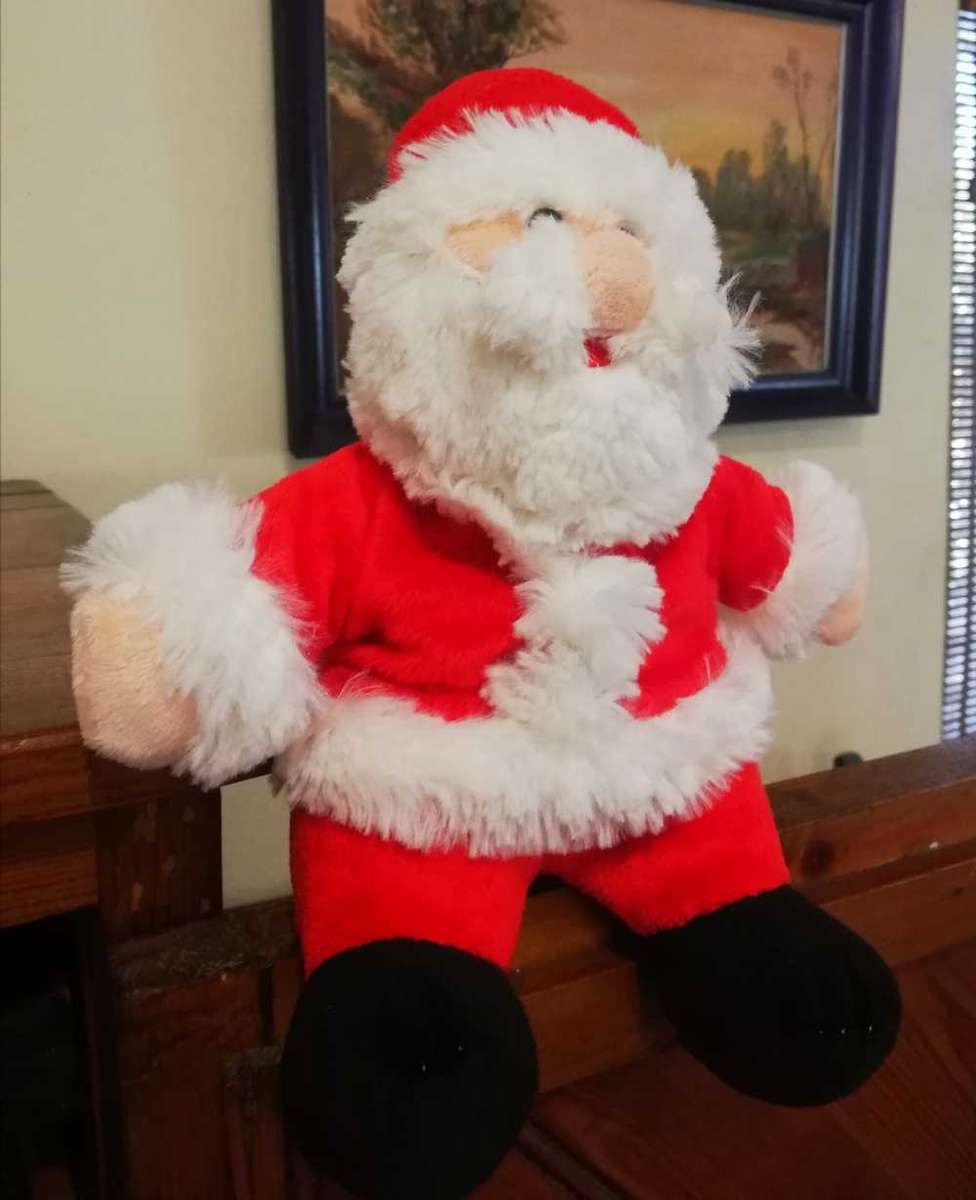 Plush, super soft Santa toy. 24cm.