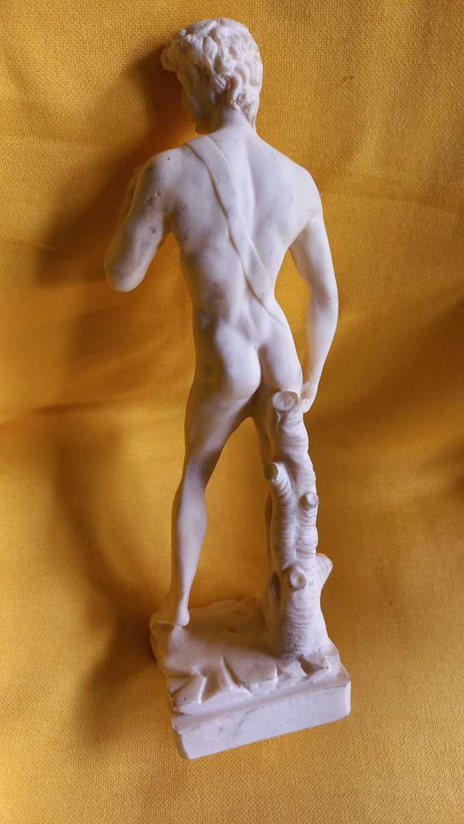Vintage nude statues of Davide and Aphrodite Venus
