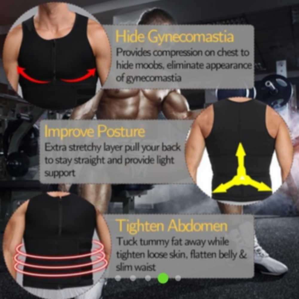 Compression Sculpting Sauna Fat Burn Zipper Vest (MEDIUM) ***UNBOXED DEAL***