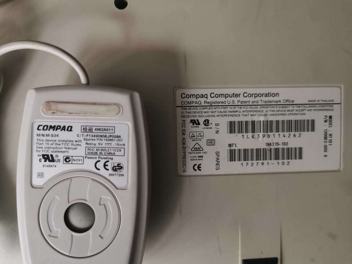 Compaq Keyboard and Mouse PS/2