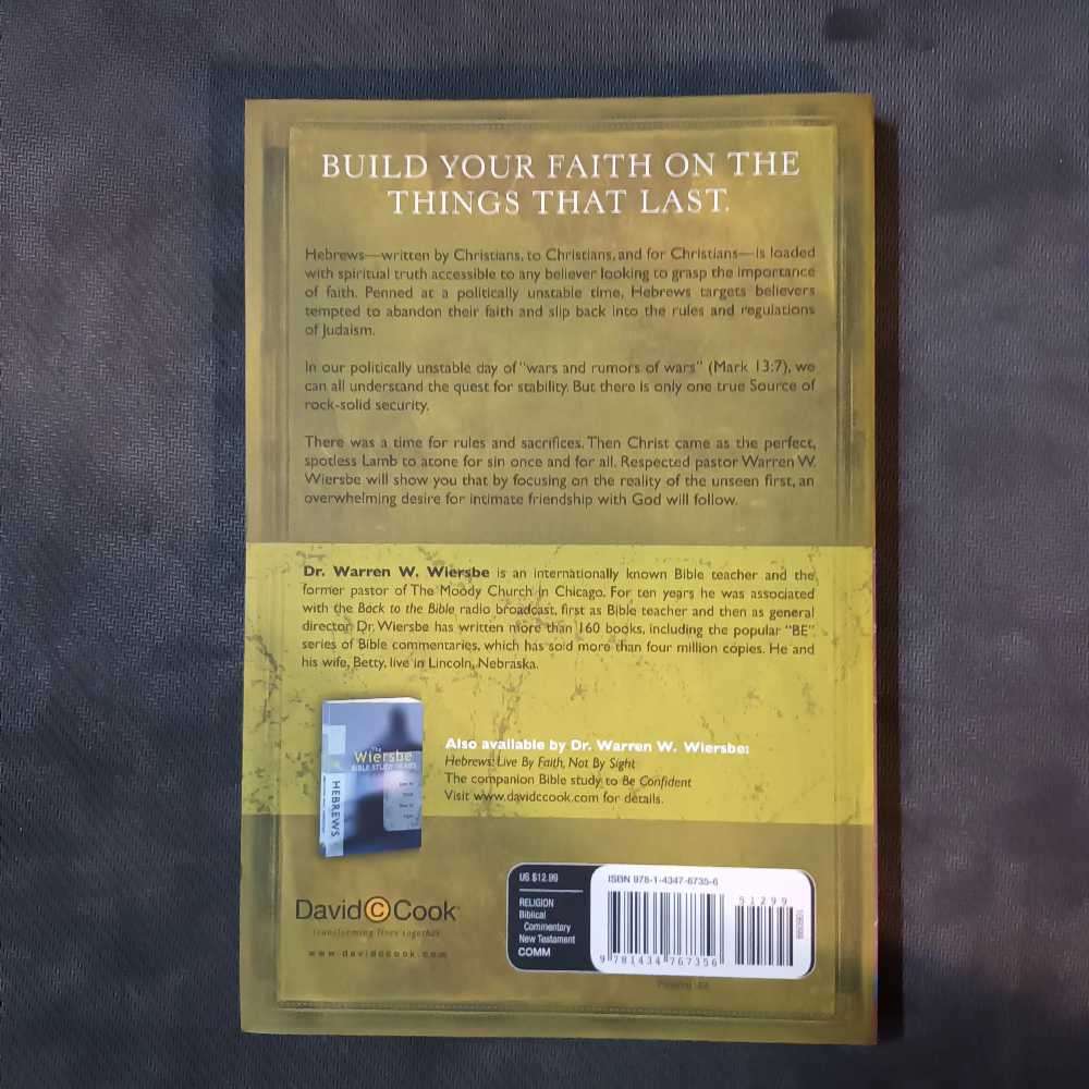 Bible. NT Commentary.  Hebrews. W Wiersbe