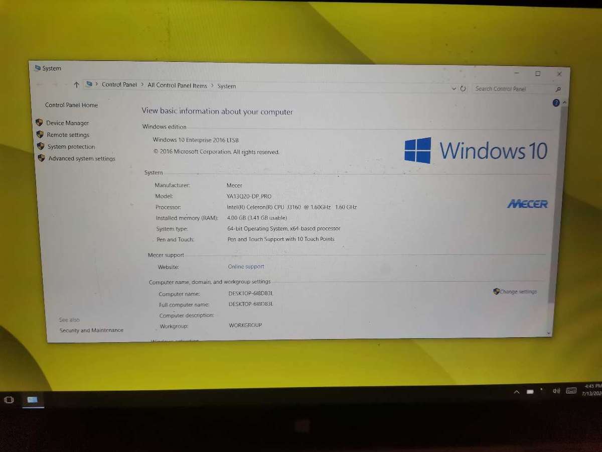 MECER GURU 13,3" TOUCH SCREEN