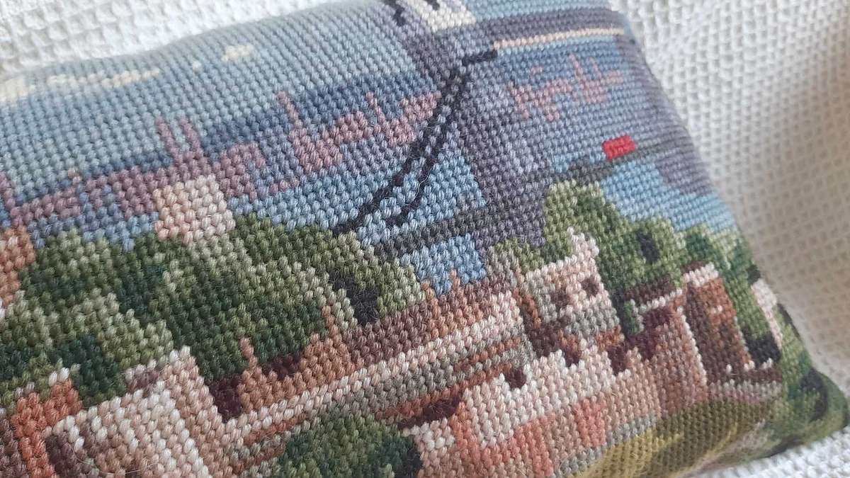 Small tapestry cushion 39 x 25cm