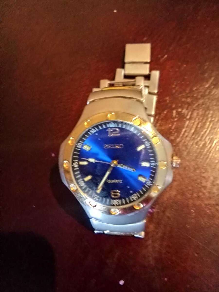 Mens Blue Dial Seiko Quartz 5421-6133