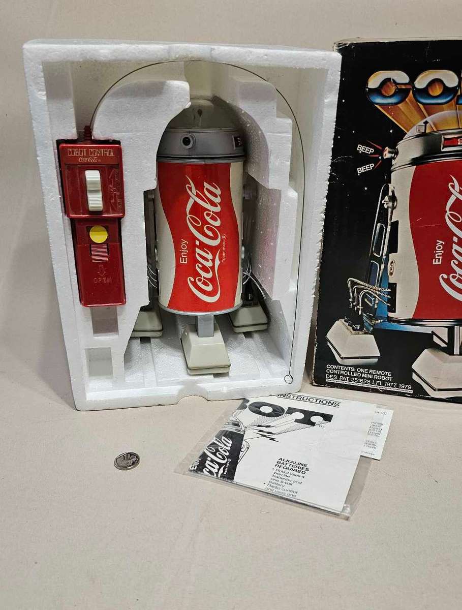 Vintage Coca Cola R2D2 Remote Control Robot in Original Box