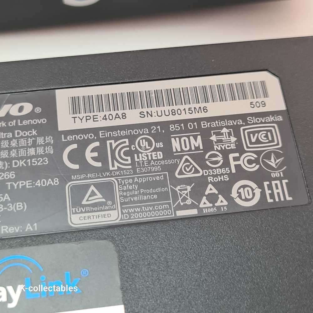 Lenovo ThinkPad Ultra displaylink 4K plug. Docking Station.