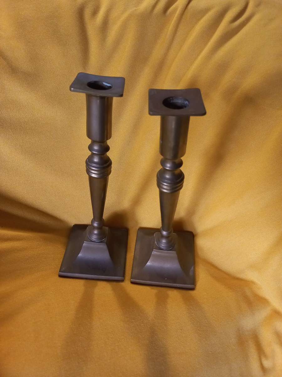 Solid brass matching candlestick holders