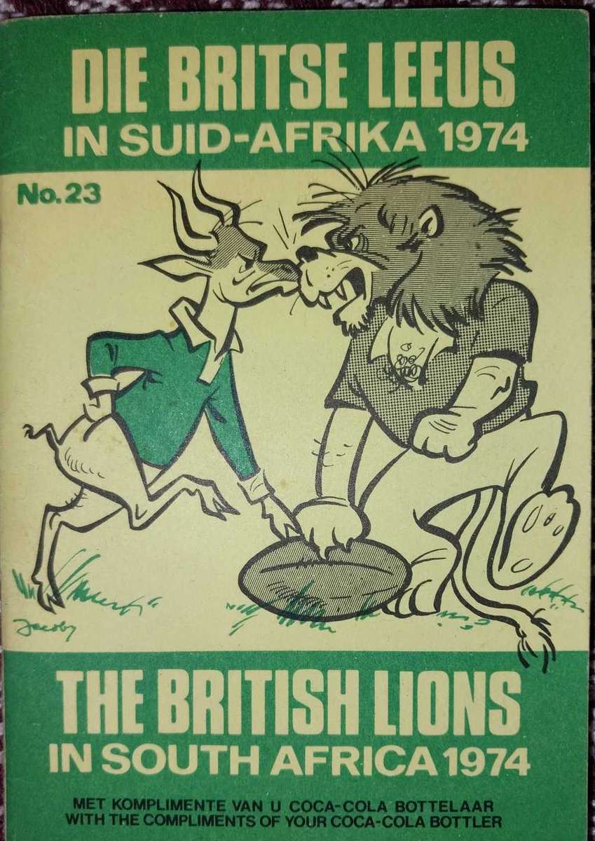 The British Lions in SA 1974 score card