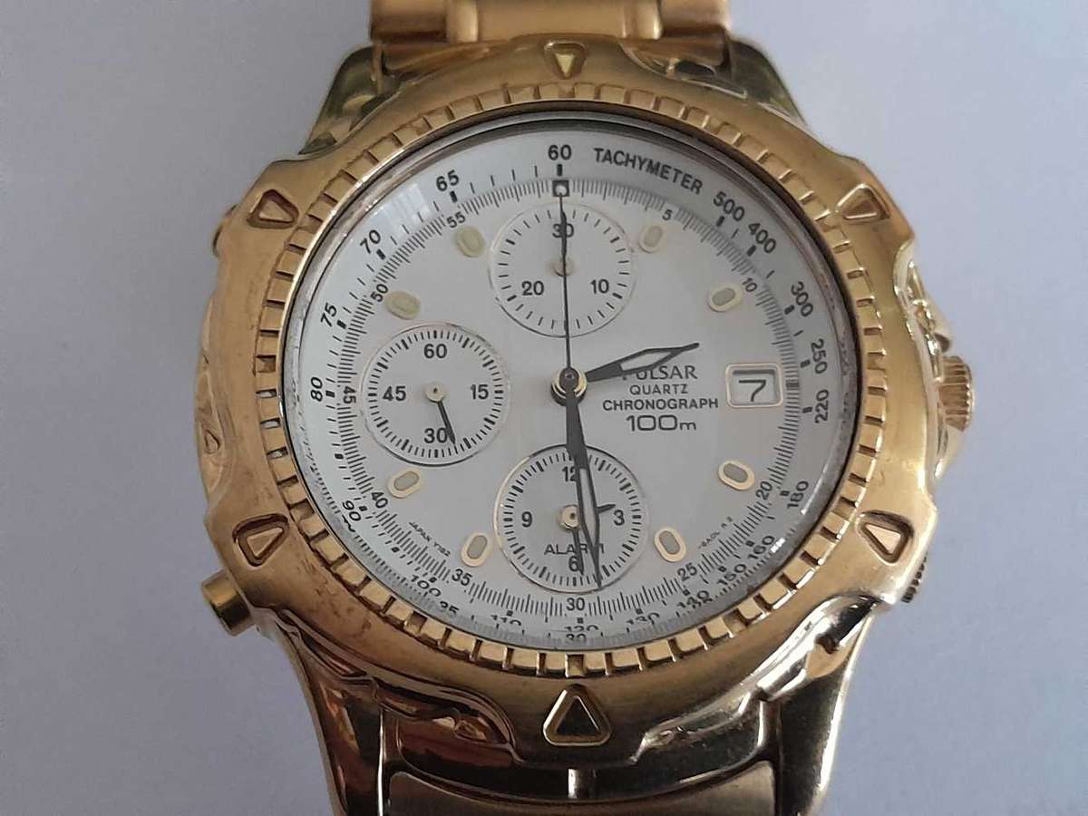 Vintage Pulsar Chronograph, New condition.  Model  Y182-6A00