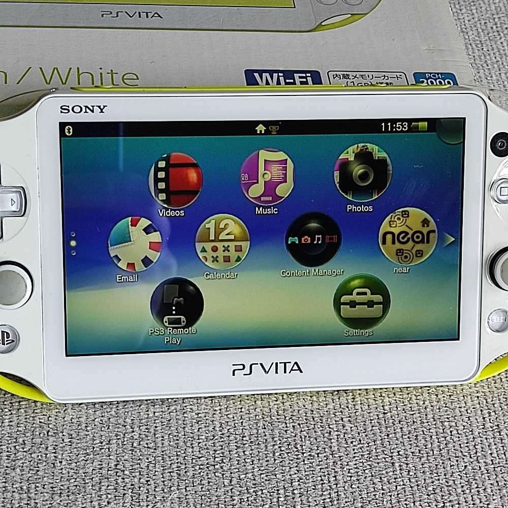 PS Vita / Playstation Vita Slim Model 2000 - Lime Green/White console
