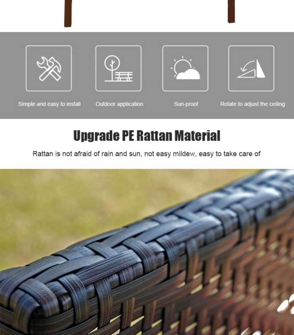 3 Seater Patio Garden Swing Chair