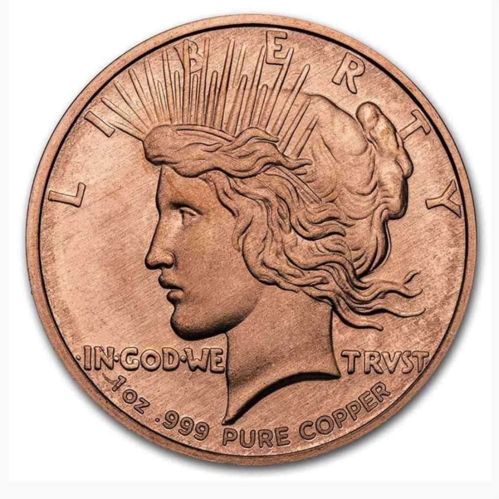 1 oz Copper peace round