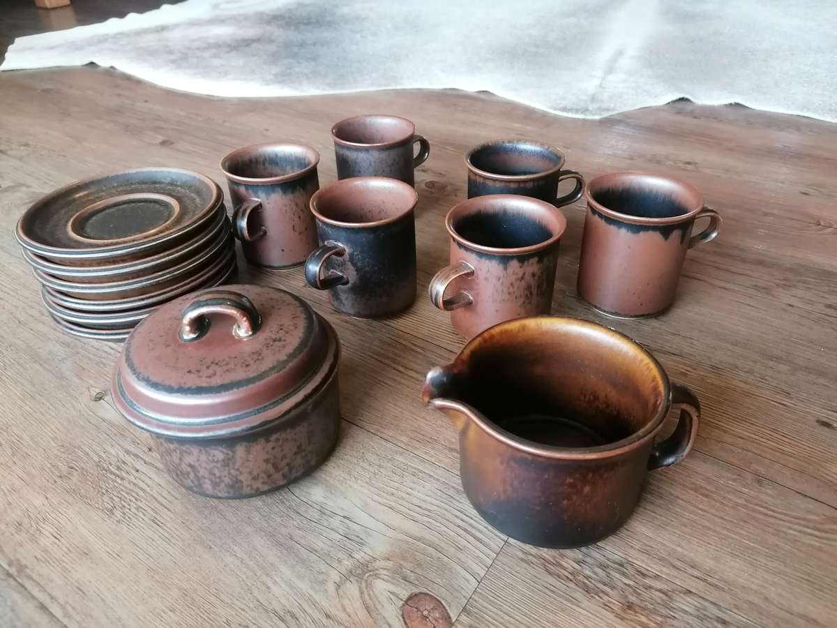Ruska Arabia of Finland Stonware Coffee Set