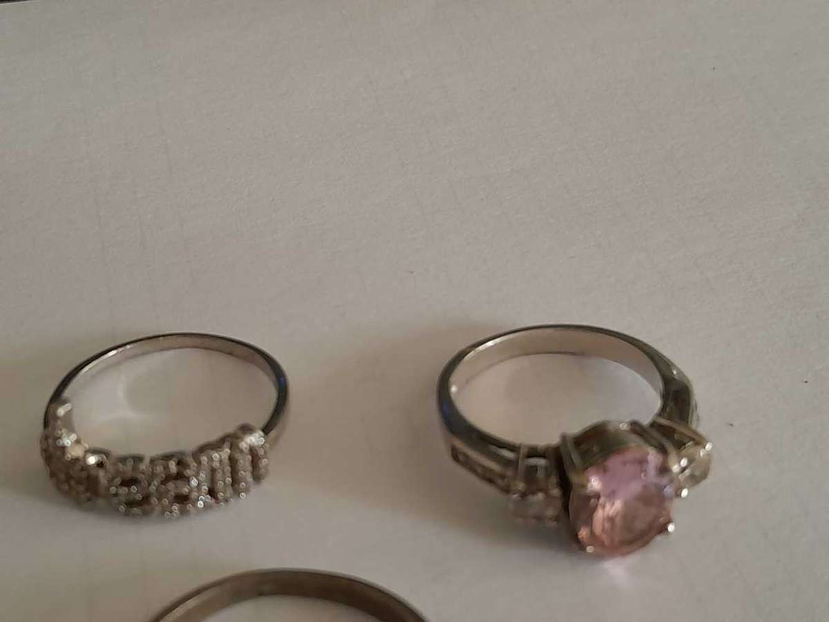 Ladies 925 silver ring collection.