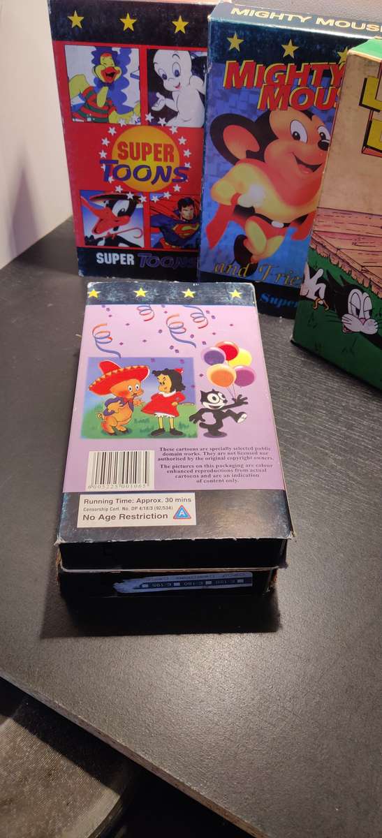 5 Vintage Cartoon VHS movies