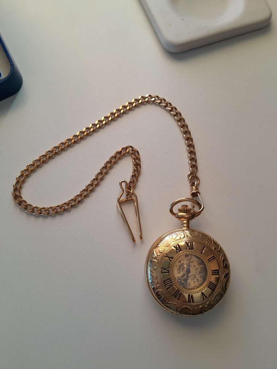 Rotary Skeleton pocket watch