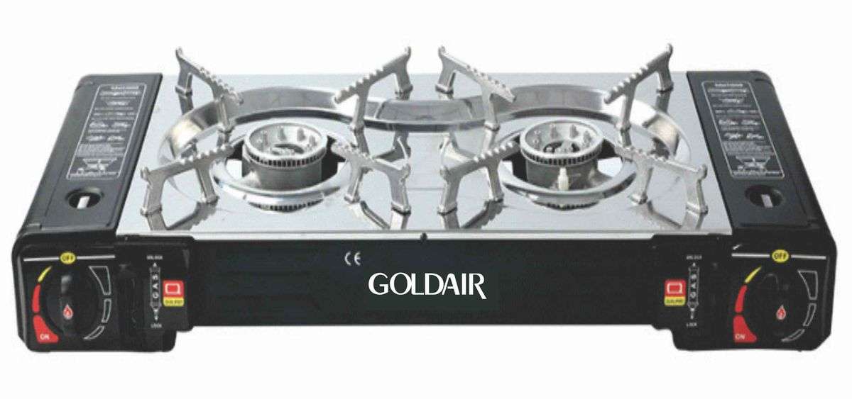 Goldair 2 Burner Portable Camping Gas Stove (GGCH-200)