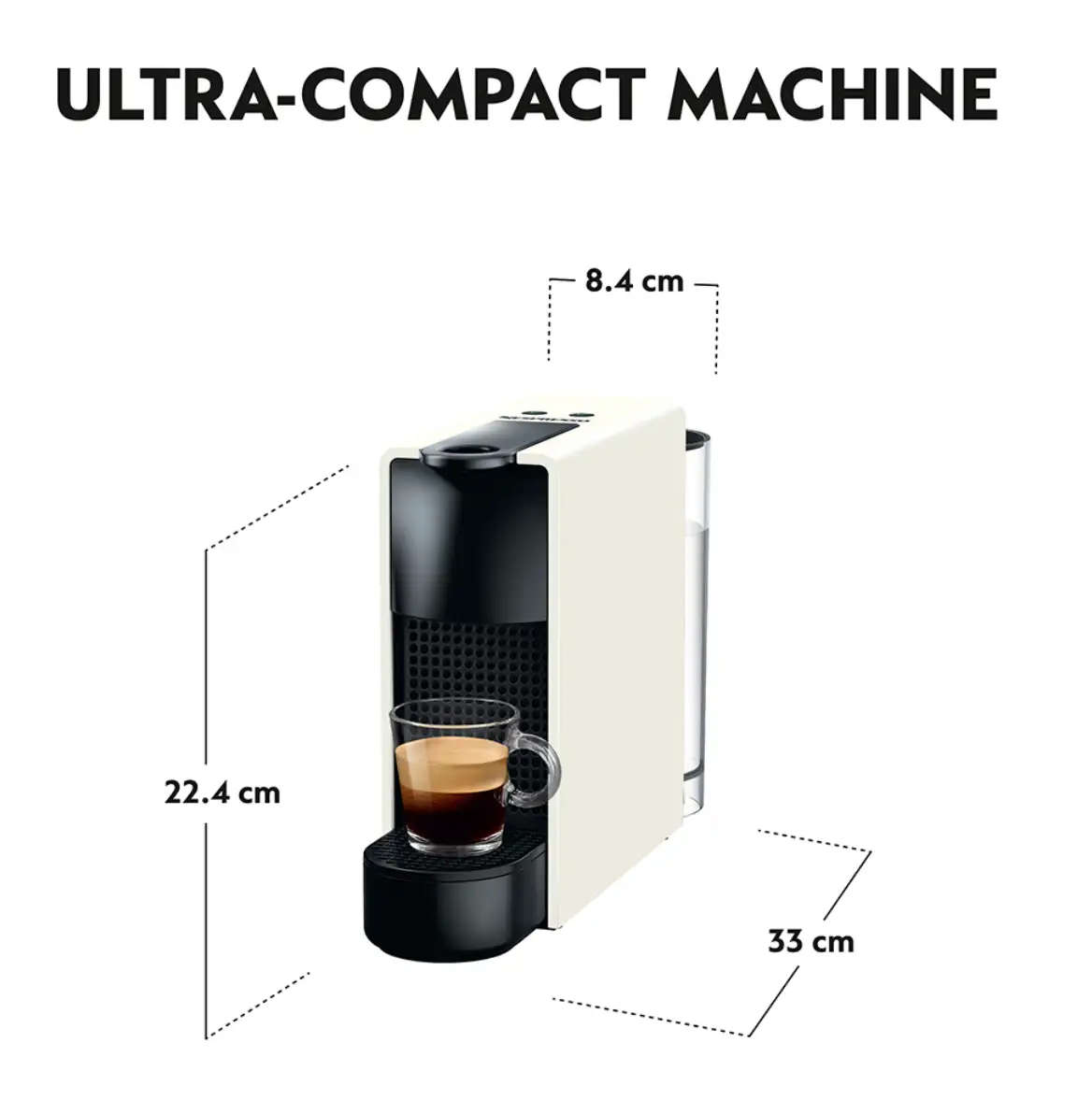 Nespresso Essenza Mini C30 Coffee Machine - Pure White