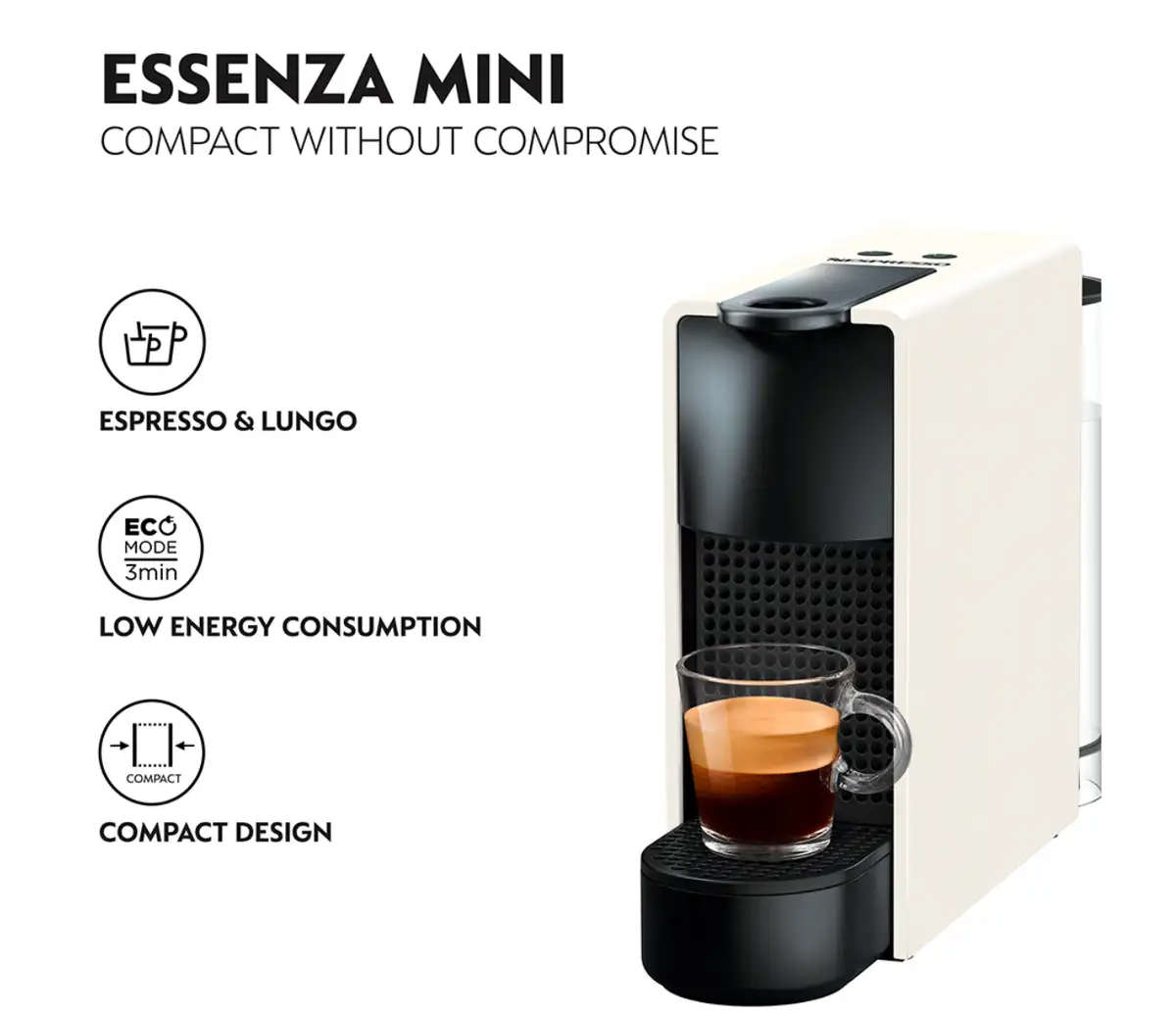 Nespresso Essenza Mini C30 Coffee Machine - Pure White