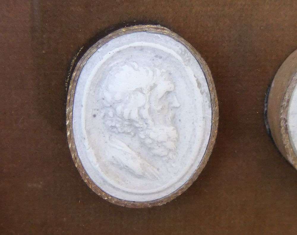 SUPER RARE IN SA !! THREE 19TH CENTURY PLASTER GRANDTOUR INTAGLIOS IN FRAME