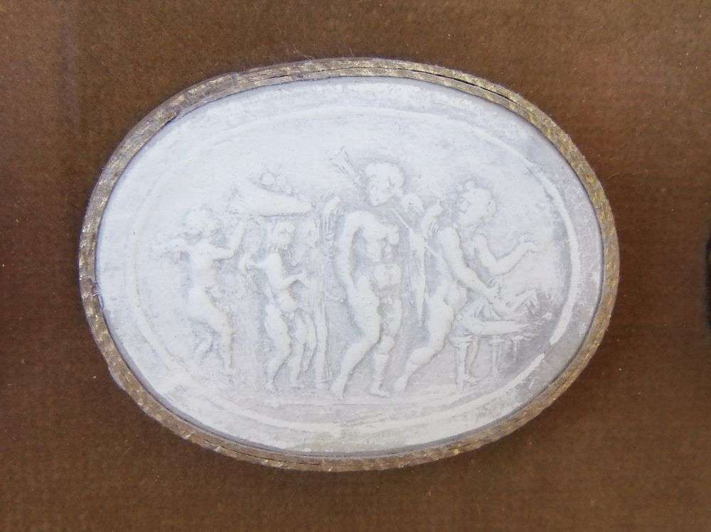 SUPER RARE IN SA !! THREE 19TH CENTURY PLASTER GRANDTOUR INTAGLIOS IN FRAME