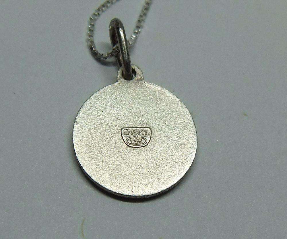 WOW !! A STERLING SILVER SAGITTARIUS PENDANT WITH 42 CM STERLING SILVER NECKLACE !! FREE COMBINING !